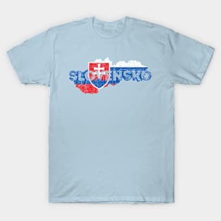 Slovakia Map Shape and Flag T-Shirt